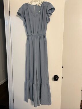 Monteau Dusty Blue Jumpsuit, Size S, NWT, Non-smoking Home